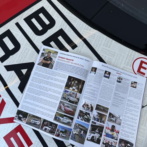 Článek v oficiálním programu závodu o Robertu Šenkýřovi a týmu Šenkýř Motorsport na Ecce Homo 2026 | Ecce Homo Šternberk 2026 5-7. 6. 2026 - Reportáž