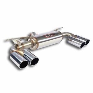 Rear exhaust 2x80 with valve / chrom