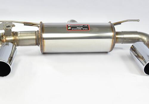 Rear exhaust 2x80 with valve / chrom - Galerie #1