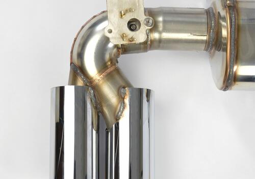 Rear exhaust 2x80 with valve / chrom - Galerie #2