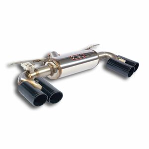 Rear exhaust 2x80 with valve / black