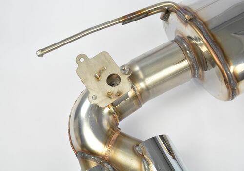 Rear exhaust 2x80 with valve / black - Galerie #3