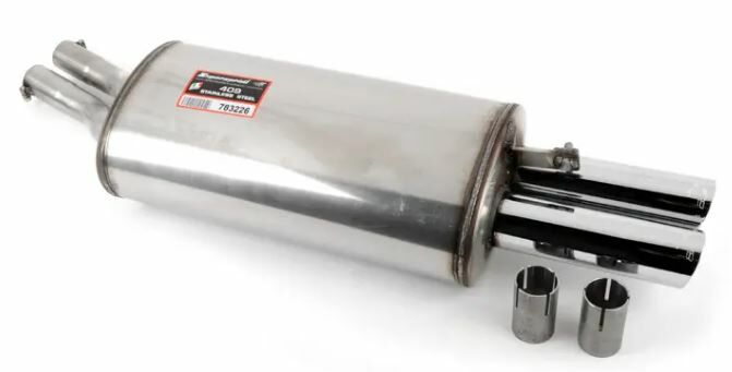 Rear exhaust 2x70 chrom Supersprint