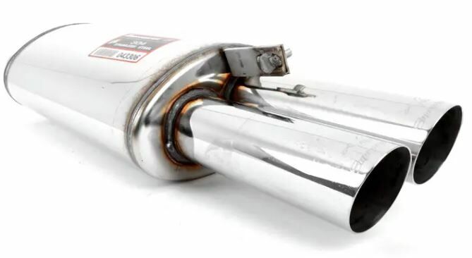 Rear exhaust 2x70 chrom Supersprint Racing