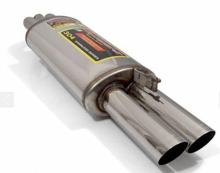 Rear exhaust 2x70 chrom Supersprint Racing