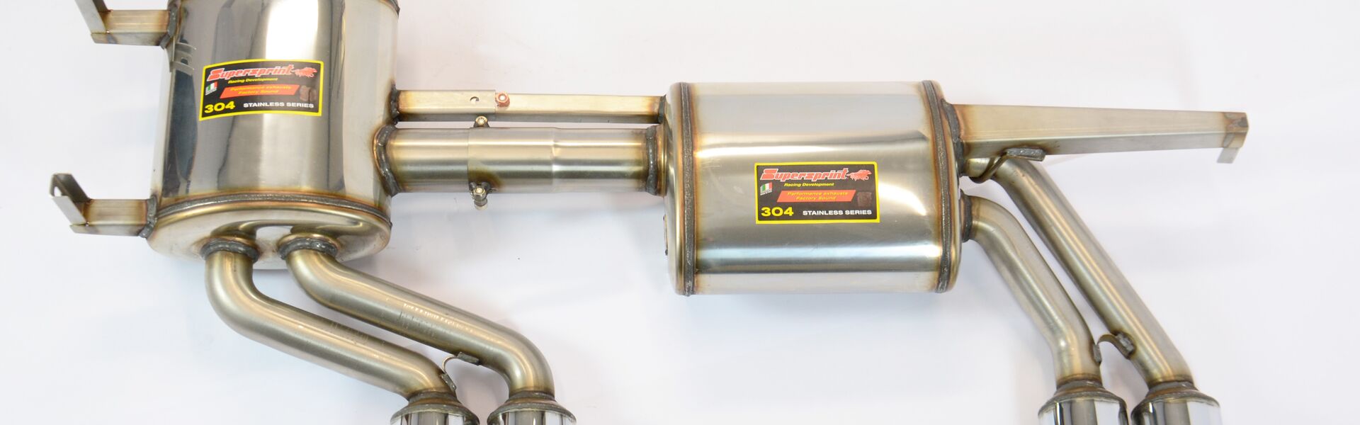 Rear exhaust 2x80 chrom Supersprint  LIGHTWEIGHT RACING