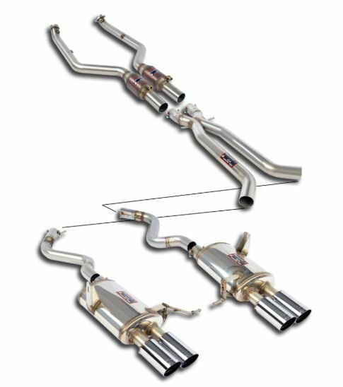 Rear exhaust 2x80 chrom Supersprint  SPORT LEFT