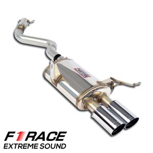 Rear exhaust 2x80 chrom Supersprint  F1 Race LIGHTWEIGHT  LEFT
