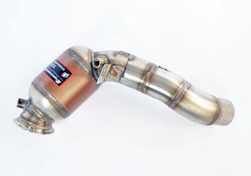 Turbo downpipe kit + Metallic catalytic converter Left Supersprint - Galerie #1