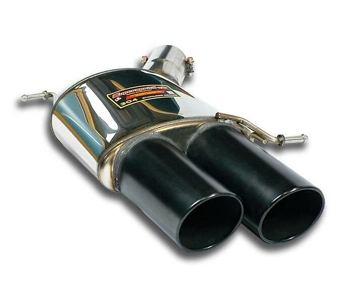 Rear exhaust Supersprint Racing Black right 2X100mm