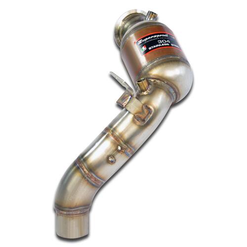 Turbo downpipe kit + Metallic catalytic converter Left Supersprint