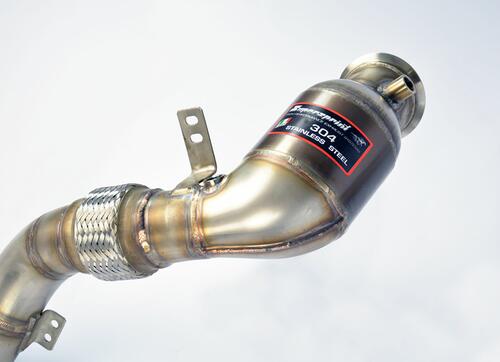 Turbo downpipe kit + Metallic catalytic converter Left Supersprint