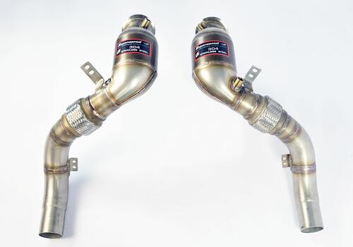 Turbo downpipe kit + Metallic catalytic converter Left Supersprint - Galerie #1