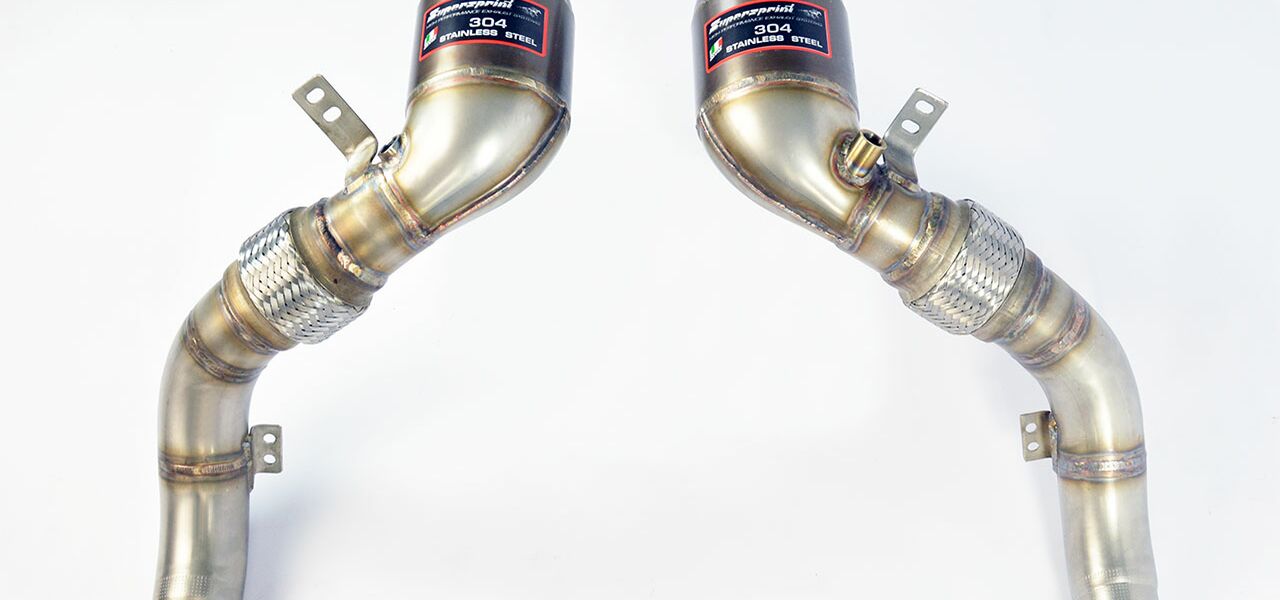 Turbo downpipe kit + Metallic catalytic converter Right Supersprint