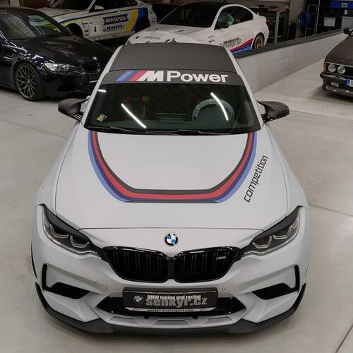 Přední spoiler  BMW M2 CS Racing - instalace k sériovému přednímu nárazníku