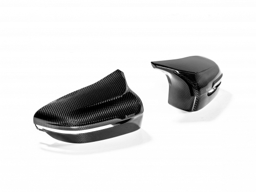 Carbon Fiber Mirror Cap Set - High Gloss Akrapovič