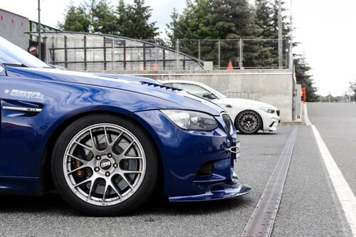 Front spoiler BMW M3 E92 GT4 style - installation to standard front bumper