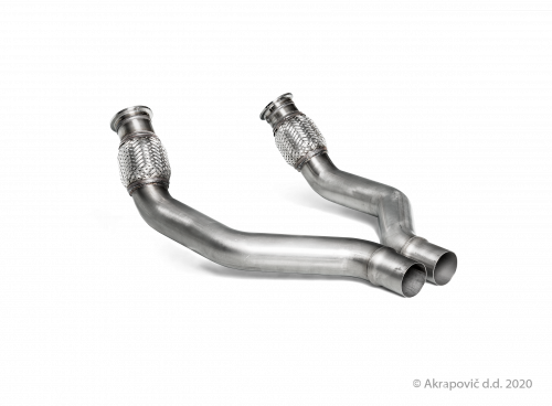 Link pipe set (SS) - for Akrapovič aftermarket exhaust system