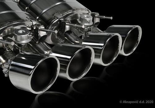 Tail pipe set (Titanium,dia 115 mm) Akrapovič - Galerie #1