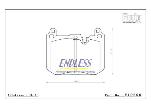 Sada PN destiček Endless MX72/ME22/ME22 - náhrada za OEM sériový díl (standartní ocelové brzdy 380mm) - Galerie #2