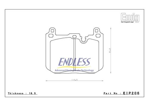 Set of front pads Endless  MX72/ME22/ME22 - replacement for OEM brake pads (standard steel brakes 380mm) - Galerie #2