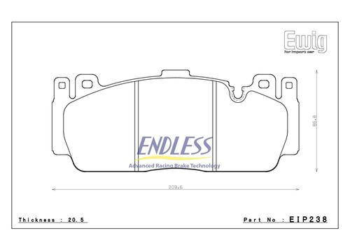 Set of front pads Endless  CCD - replacement for OEM CCD brake pads (carbon-ceramic discs 400mm) - Galerie #2