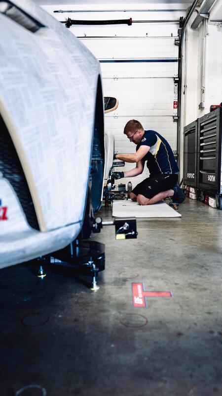 Our technicians are currently fine-tuning the suspension...
