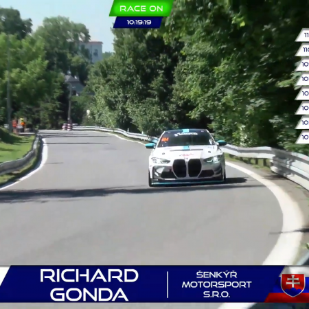 Výjezd Richarda Gondy v prvním tréninku (z livestreamu)