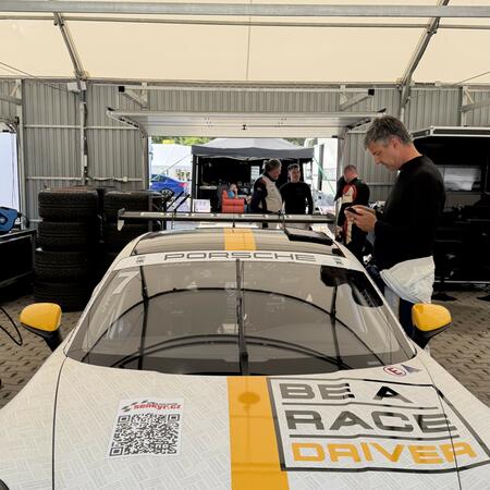 Preparing the cars for the second practice session