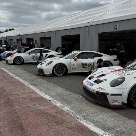 All Porsche 992 GT3 Cup race cars are ready before heading...