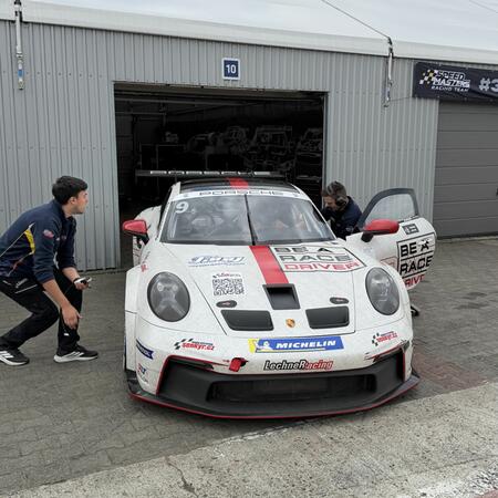 All Porsche 992 GT3 Cup race cars are ready before heading...