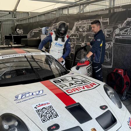 The atmosphere in the pits before heading to the starting...
