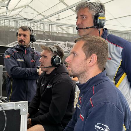 The team is monitoring the second race data in our data...