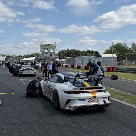 Pavel Bouška on the starting grid before the start of the...