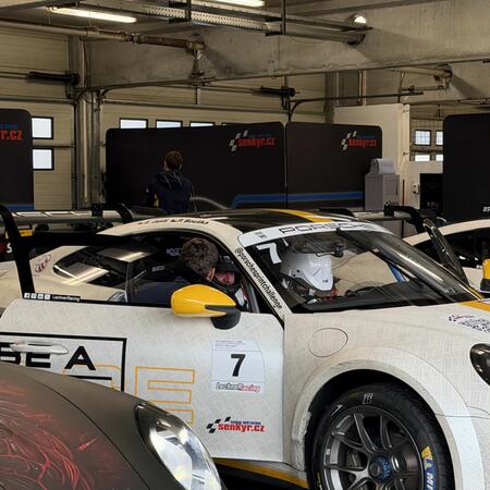 P. Bouška and E. Janiš are heading out together for practice