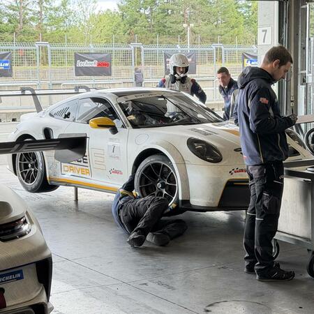 Before the end of practice, during the driver change, we...
