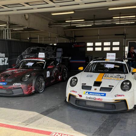 The Šenkýř Motorsport team's Porsche 992 GT3 Cup race car...