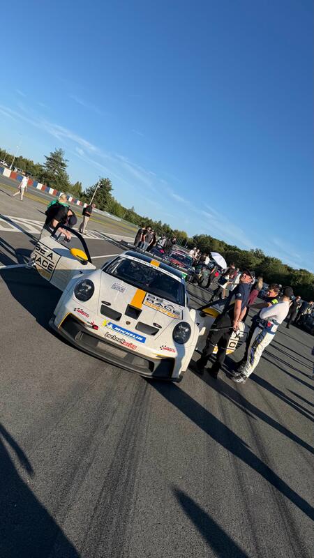 P. Bouška on the starting grid before the start of the endurance...