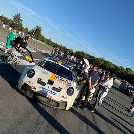 P. Bouška on the starting grid before the start of the endurance...