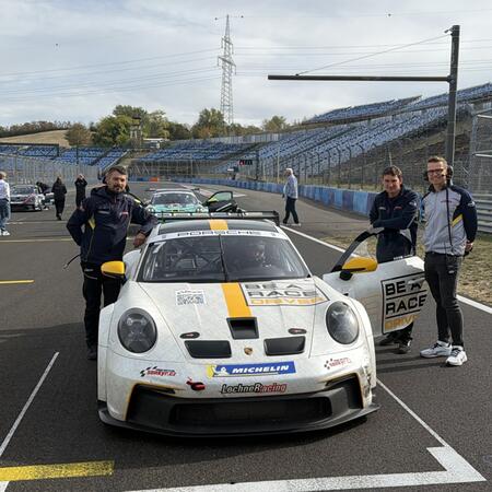 P. Bouška on the starting grid for the first sprint race