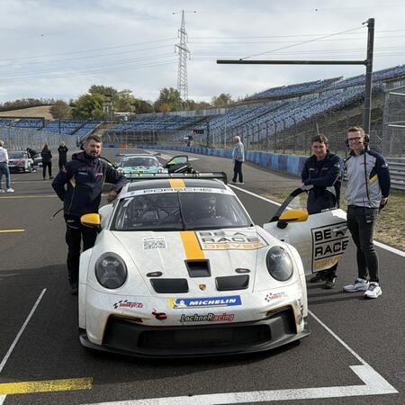 P. Bouška on the starting grid for the first sprint race