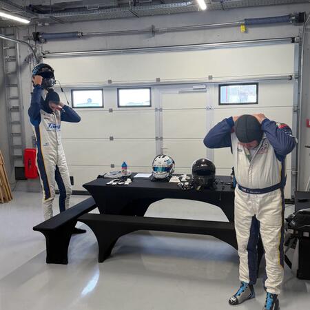 M. Faiereisl and P. Bouška put on their racing suits and...