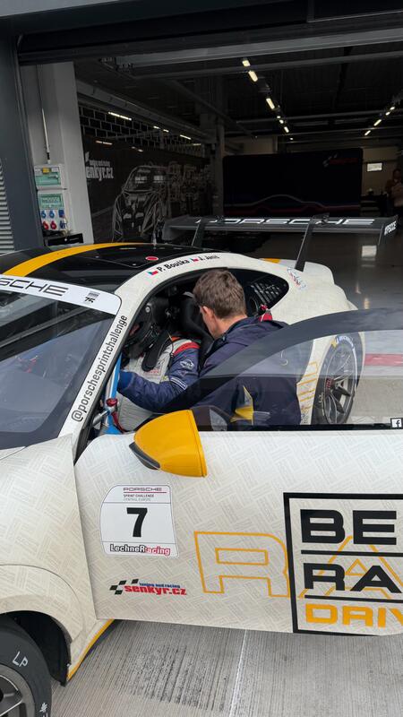 P. Bouška gets into a Porsche 992 GT3 Cup