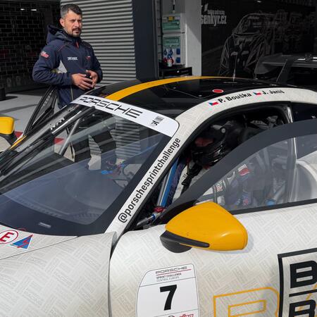 P. Bouška had already gotten into the car before the endurance...