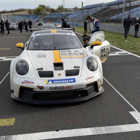 P. Bouška on the starting grid for the endurance race
