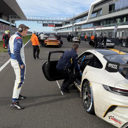 P. Bouška on the starting grid for the endurance race