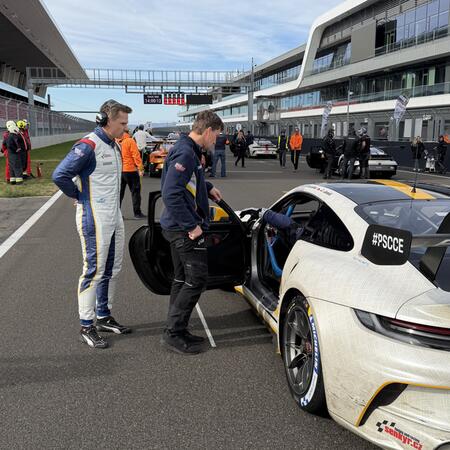 P. Bouška on the starting grid for the endurance race