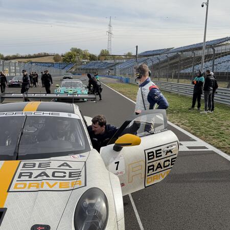 P. Bouška on the starting grid for the endurance race