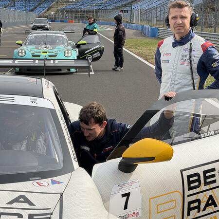 P. Bouška on the starting grid for the endurance race