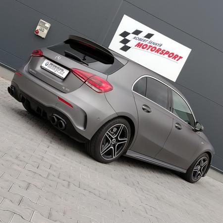 Mercedes AMG A 35 a instalace výfuku Akrapovič Slip-On....